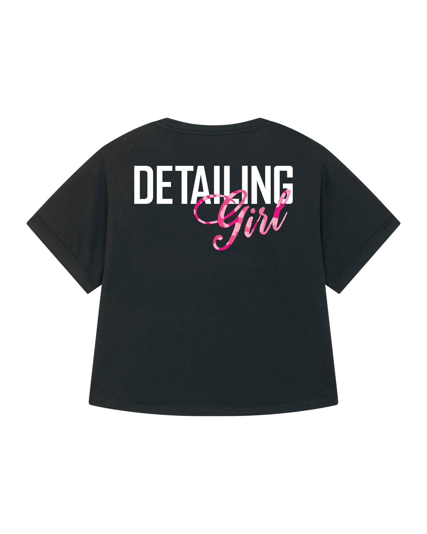 T-shirt Detailing Girl - Zwart