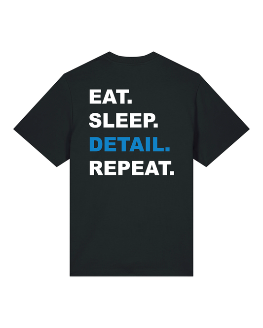 T-shirt eat sleep - Blauw