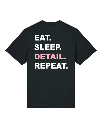 T-shirt eat sleep - Roze
